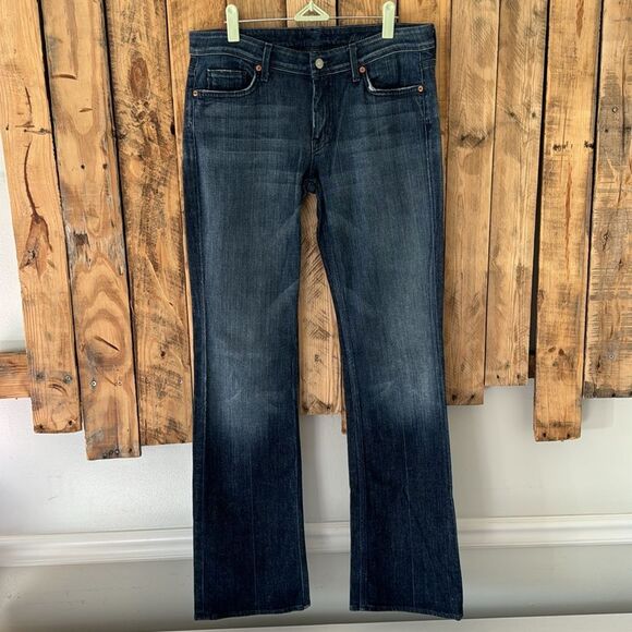 7 For All Mankind Women's Boot Cut Jeans - Dark Blue - Picture 1 of 13